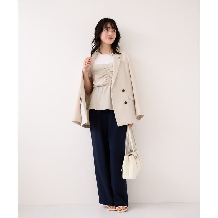 【WEB限定】美easyリネンライクシャーリングビスチェドッキングトップス イー… | VIS  | 詳細画像22 