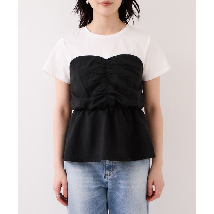 【WEB限定】美easyリネンライクシャーリングビスチェドッキングトップス イー… | VIS  | 詳細画像24 