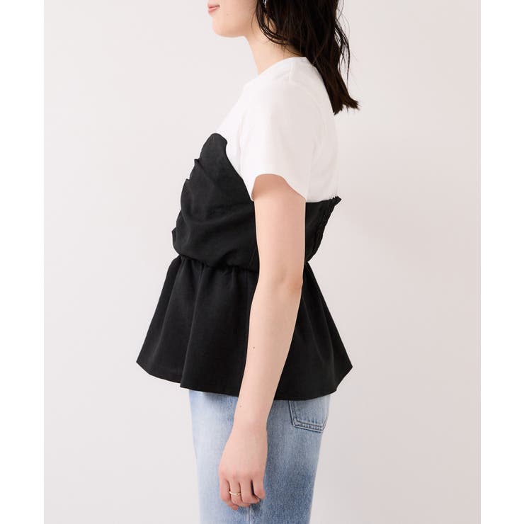 【WEB限定】美easyリネンライクシャーリングビスチェドッキングトップス イー… | VIS  | 詳細画像25 