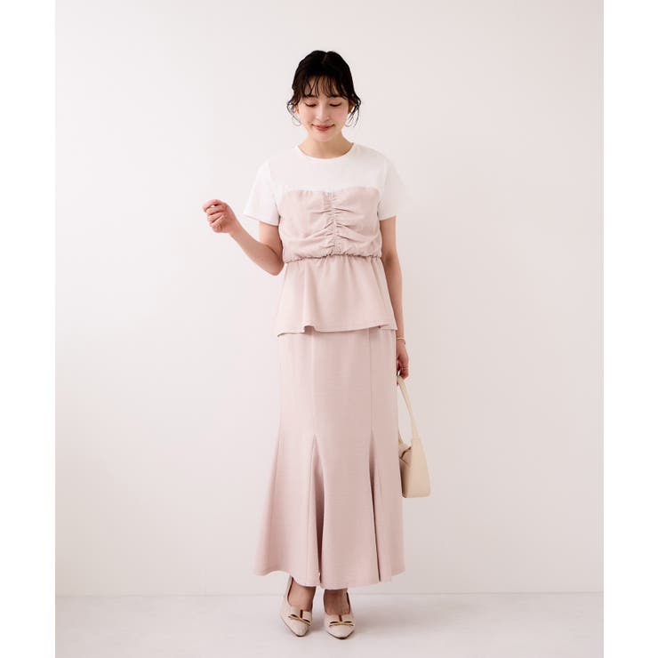 【WEB限定】美easyリネンライクシャーリングビスチェドッキングトップス イー… | VIS  | 詳細画像7 