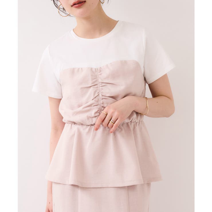 【WEB限定】美easyリネンライクシャーリングビスチェドッキングトップス イー… | VIS  | 詳細画像8 