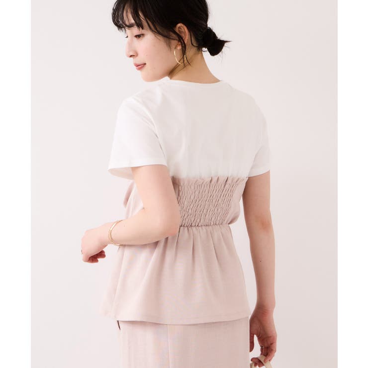 【WEB限定】美easyリネンライクシャーリングビスチェドッキングトップス イー… | VIS  | 詳細画像9 