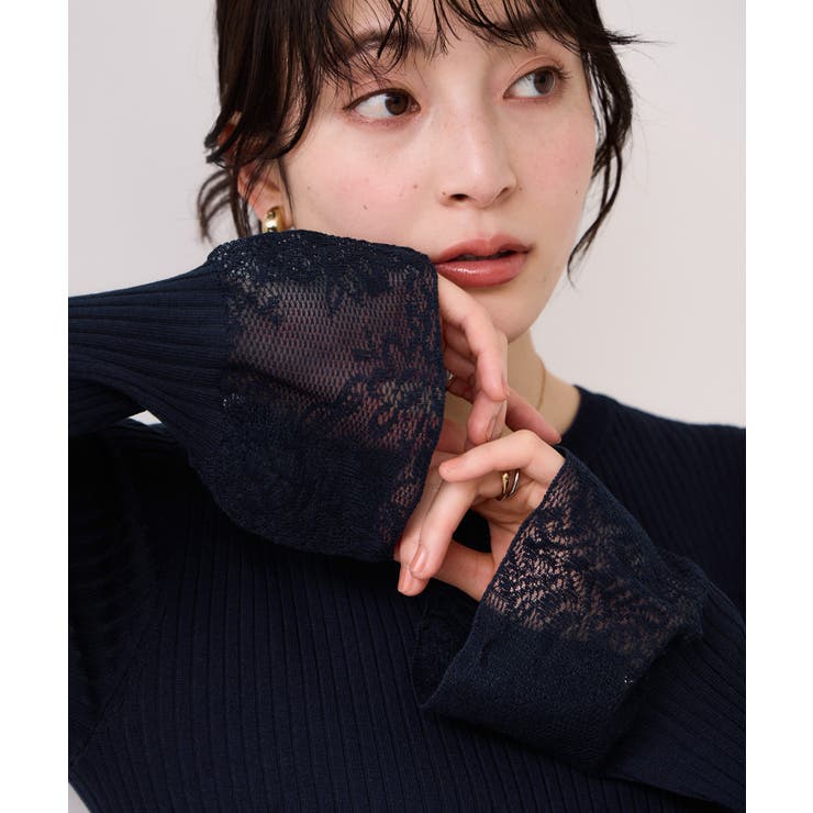 レース編みドッキングニット | VIS  | 詳細画像12 