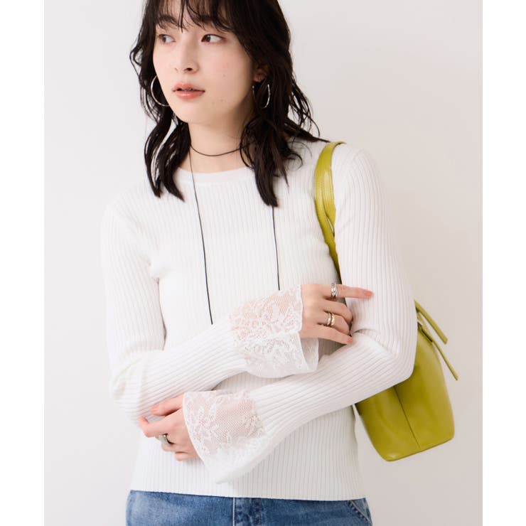レース編みドッキングニット | VIS  | 詳細画像3 