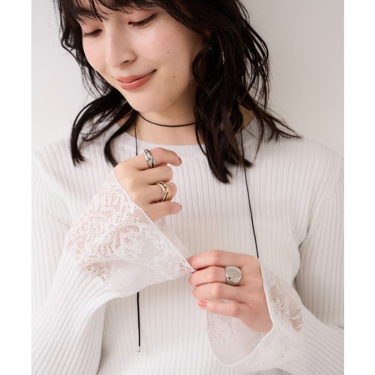 レース編みドッキングニット | VIS  | 詳細画像4 