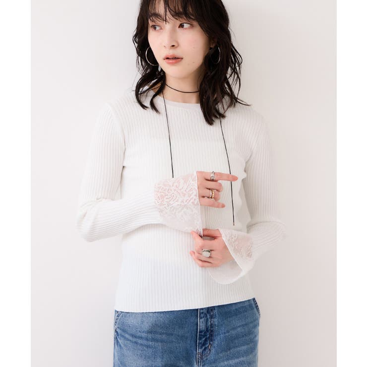 レース編みドッキングニット | VIS  | 詳細画像6 