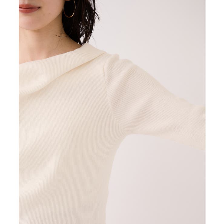 ドレープオフショルダーリブニット/イージーケア | VIS  | 詳細画像31 