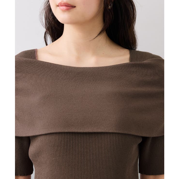 サイドギャザーオフショル5分袖ニット | VIS  | 詳細画像40 