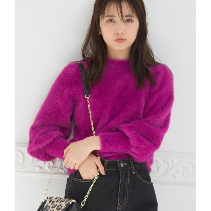 フェザーヤーンボリュームスリーブプルオーバー[品番：VISW0002018