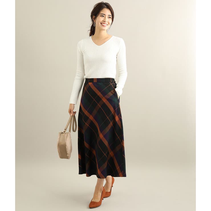 カシミヤタッチワイドリブ編みVネックプルオーバー | VIS  | 詳細画像11 