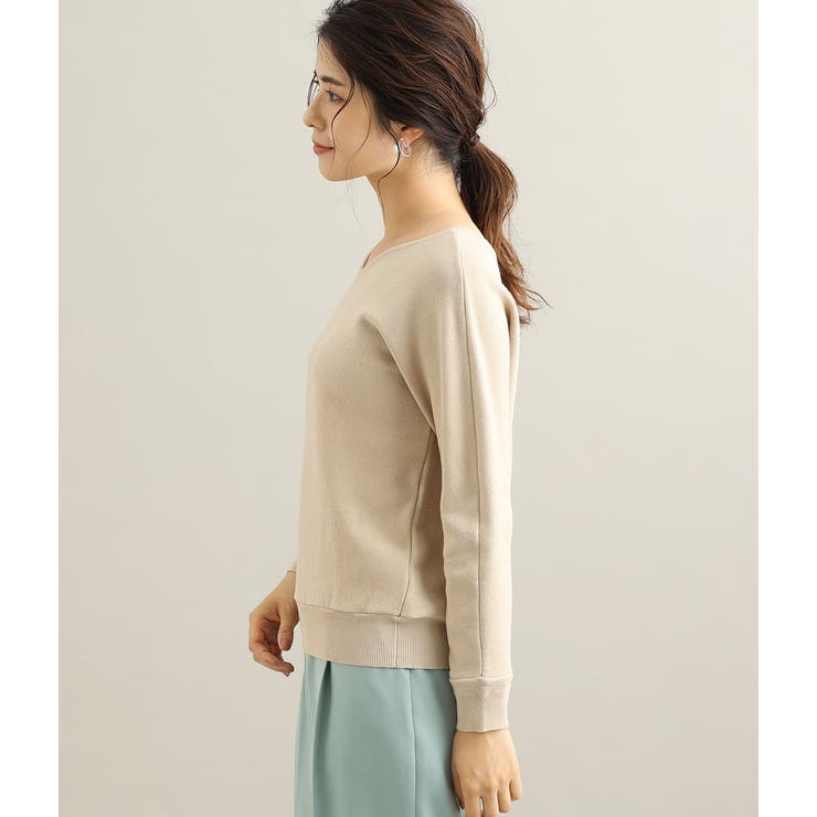 【MACHINE WASHABLE】ボートネックドルマンスリーブミラノリブプルオ… | VIS  | 詳細画像2 