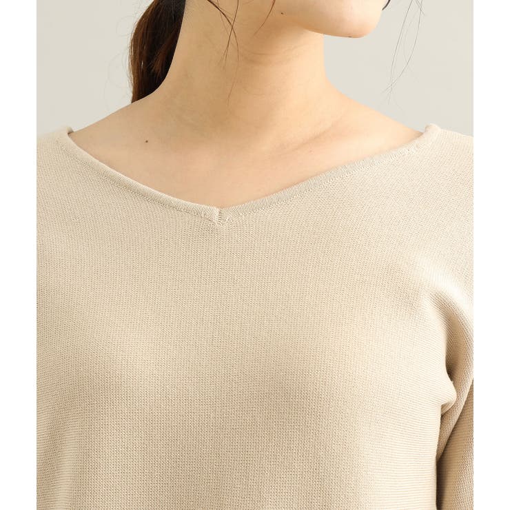 【MACHINE WASHABLE】ボートネックドルマンスリーブミラノリブプルオ… | VIS  | 詳細画像4 