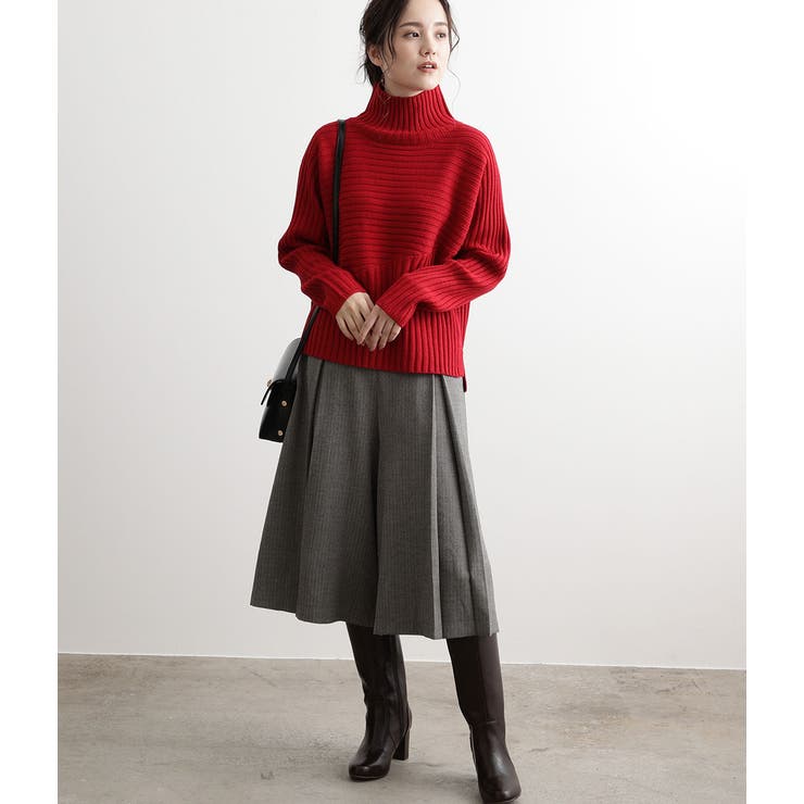 斜め切替リブタートルネックプルオーバー | VIS  | 詳細画像10 