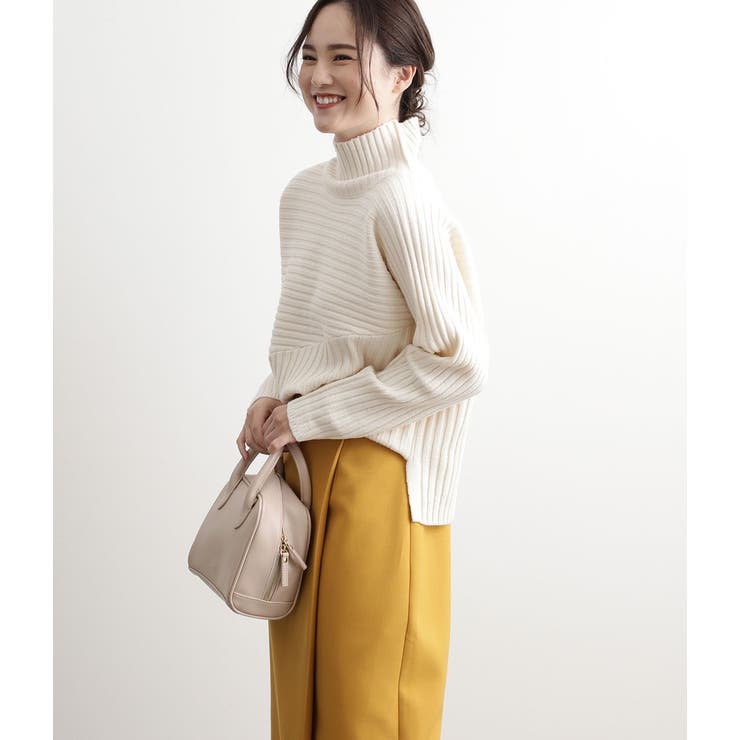 斜め切替リブタートルネックプルオーバー | VIS  | 詳細画像12 