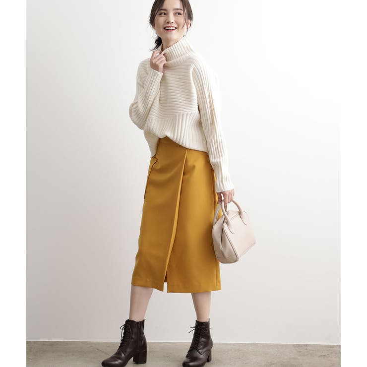 斜め切替リブタートルネックプルオーバー | VIS  | 詳細画像14 