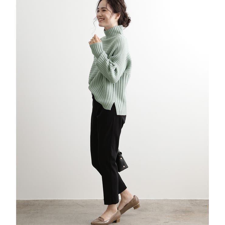 斜め切替リブタートルネックプルオーバー | VIS  | 詳細画像17 