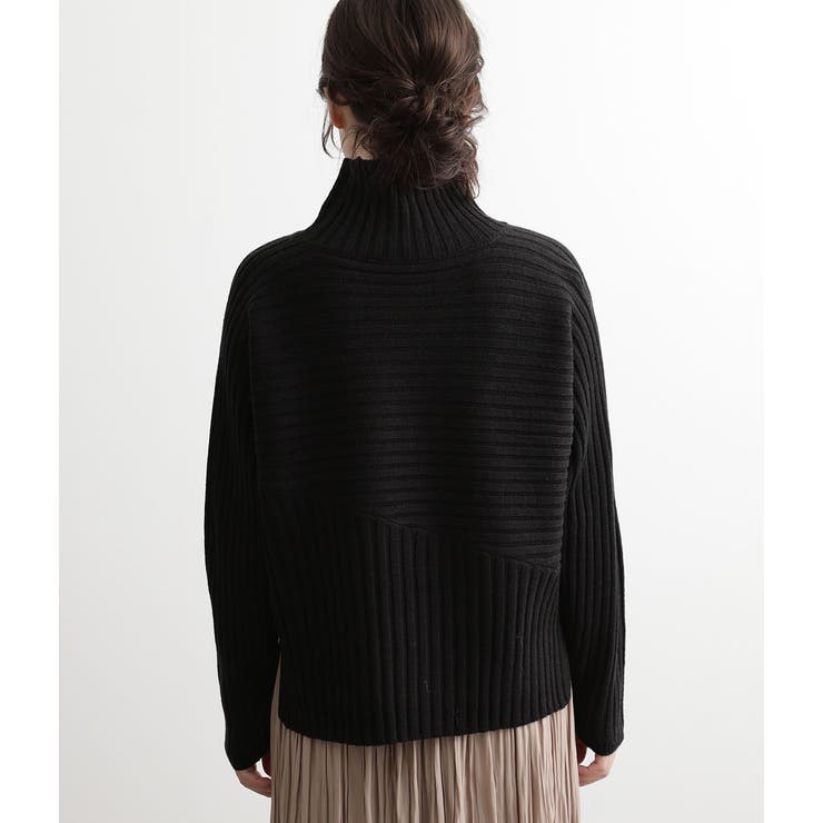 斜め切替リブタートルネックプルオーバー | VIS  | 詳細画像3 