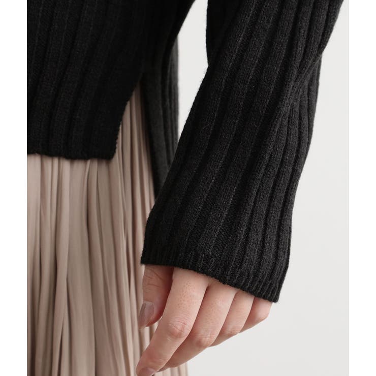 斜め切替リブタートルネックプルオーバー | VIS  | 詳細画像5 