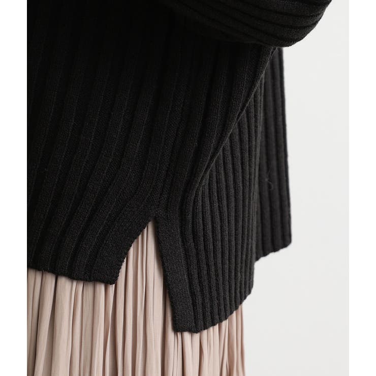 斜め切替リブタートルネックプルオーバー | VIS  | 詳細画像6 