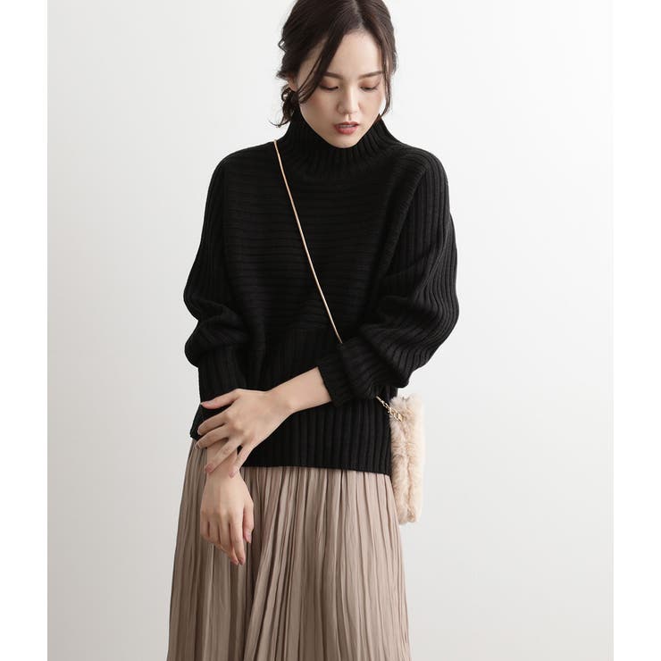 斜め切替リブタートルネックプルオーバー | VIS  | 詳細画像7 