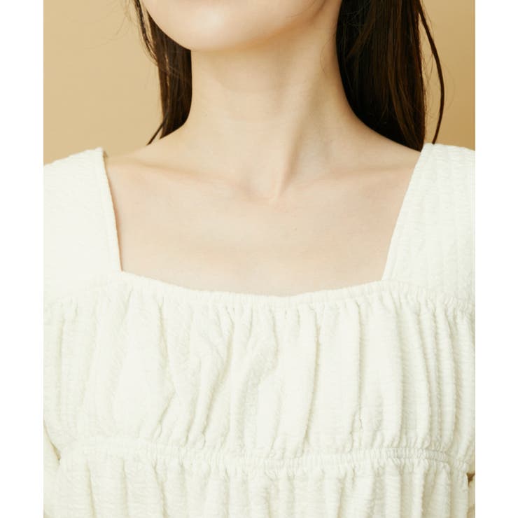 ギャザーデザインカットトップス[品番：VISW0039364]｜VIS （ビス