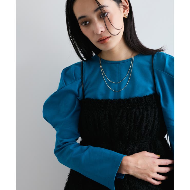 【洗える】タックボリュームスリーブカットソー | VIS  | 詳細画像12 