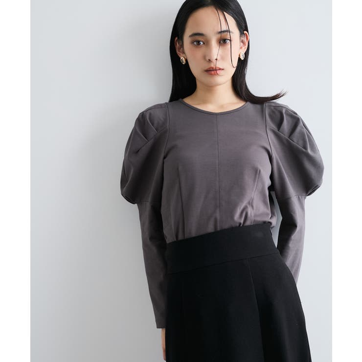 【洗える】タックボリュームスリーブカットソー | VIS  | 詳細画像15 