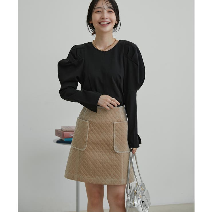 【洗える】タックボリュームスリーブカットソー | VIS  | 詳細画像18 