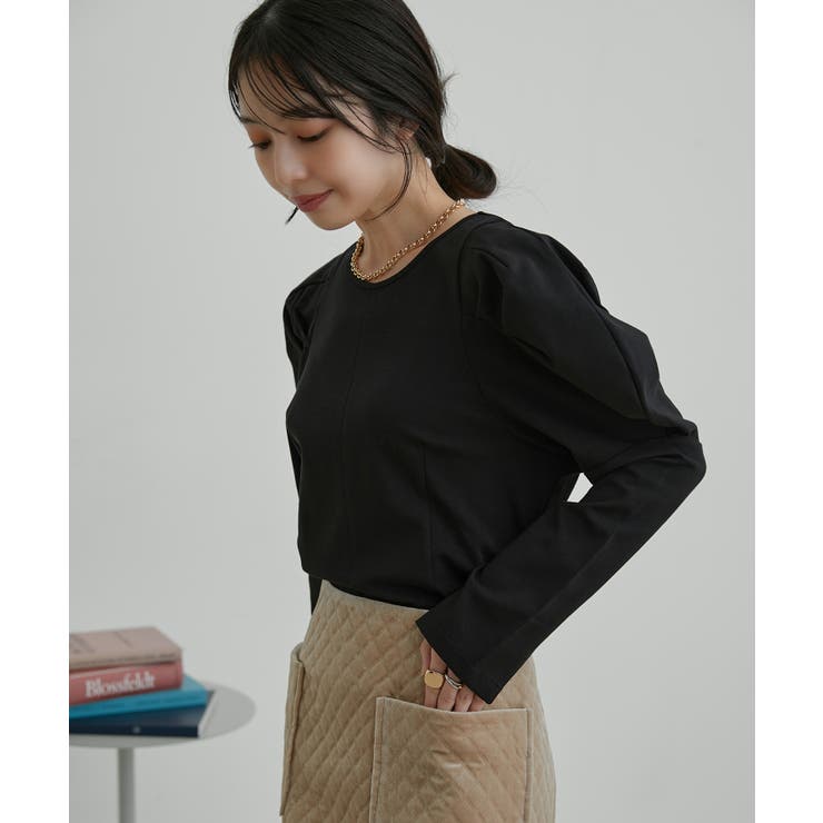 【洗える】タックボリュームスリーブカットソー | VIS  | 詳細画像19 