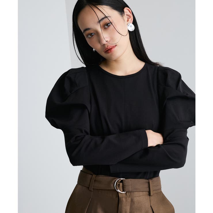 【洗える】タックボリュームスリーブカットソー | VIS  | 詳細画像7 