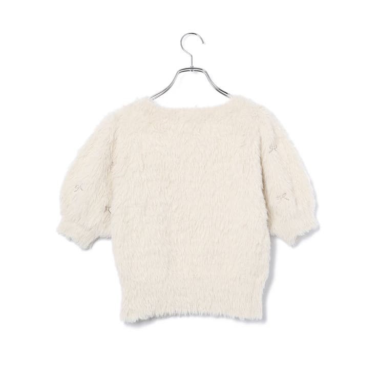 フェザーヤーンリボン刺繍ビーズニット | VIS  | 詳細画像11 