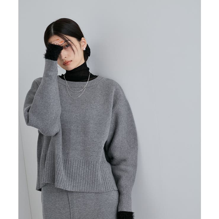 【セットアップ対応】もちっとニットミラノリブプルオーバー | VIS  | 詳細画像9 