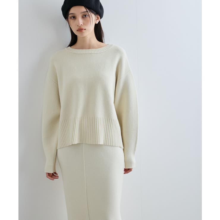 オフホワイト(15) | 【セットアップ対応】もちっとニットミラノリブプルオーバー | VIS 