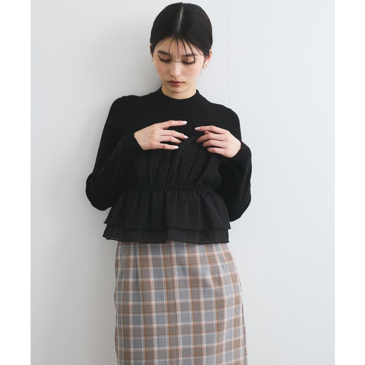 旬なレイヤードスタイルが叶う！ビスチェドッキングニット/洗える | VIS  | 詳細画像12 