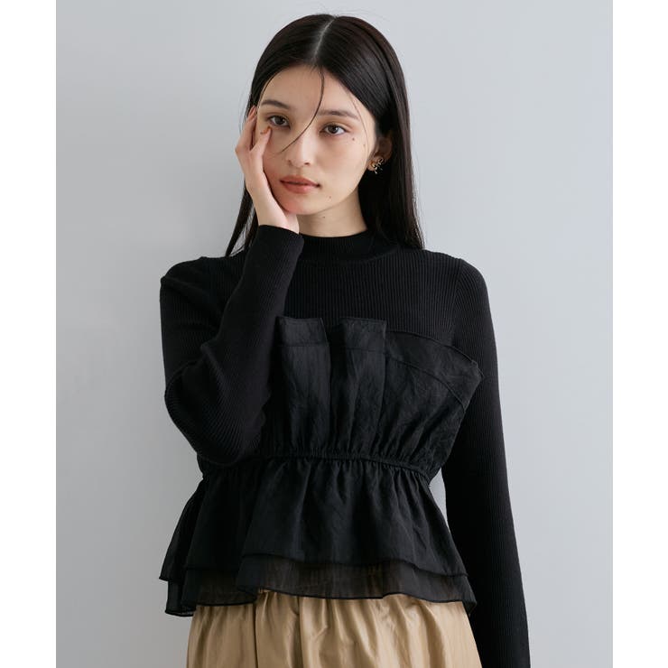 旬なレイヤードスタイルが叶う！ビスチェドッキングニット/洗える | VIS  | 詳細画像14 