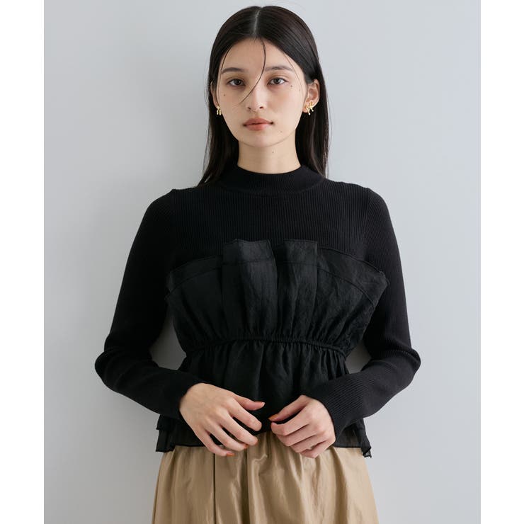 旬なレイヤードスタイルが叶う！ビスチェドッキングニット/洗える | VIS  | 詳細画像15 