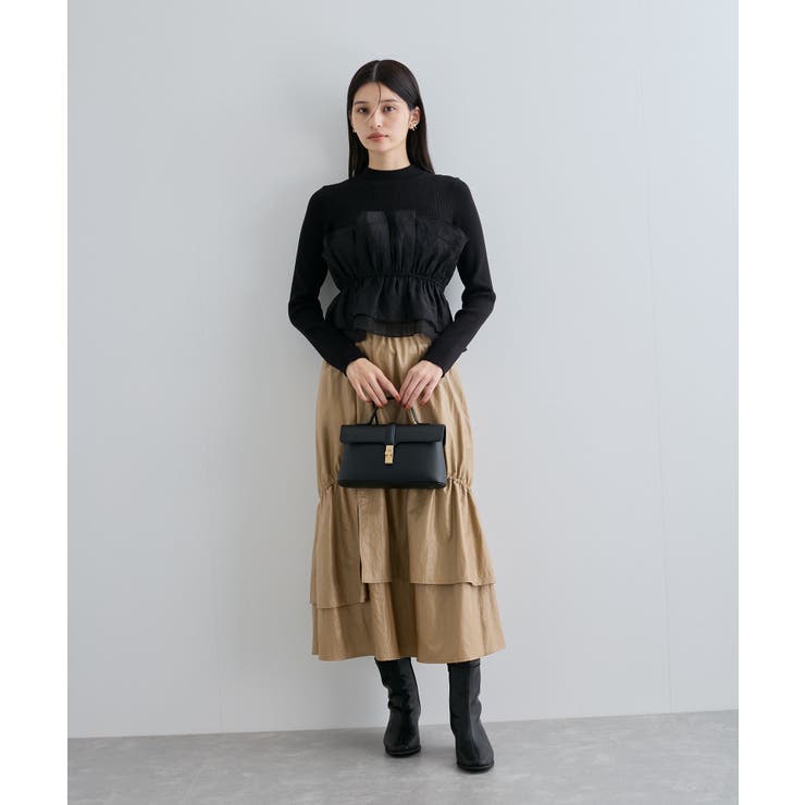 旬なレイヤードスタイルが叶う！ビスチェドッキングニット/洗える | VIS  | 詳細画像17 