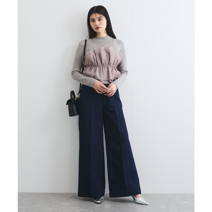 旬なレイヤードスタイルが叶う！ビスチェドッキングニット/洗える | VIS  | 詳細画像2 