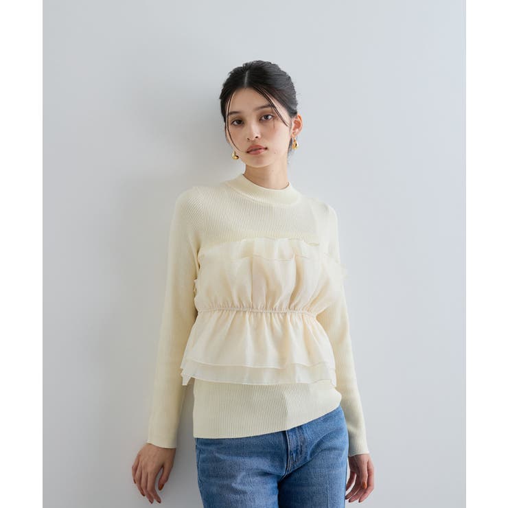 旬なレイヤードスタイルが叶う！ビスチェドッキングニット/洗える | VIS  | 詳細画像19 