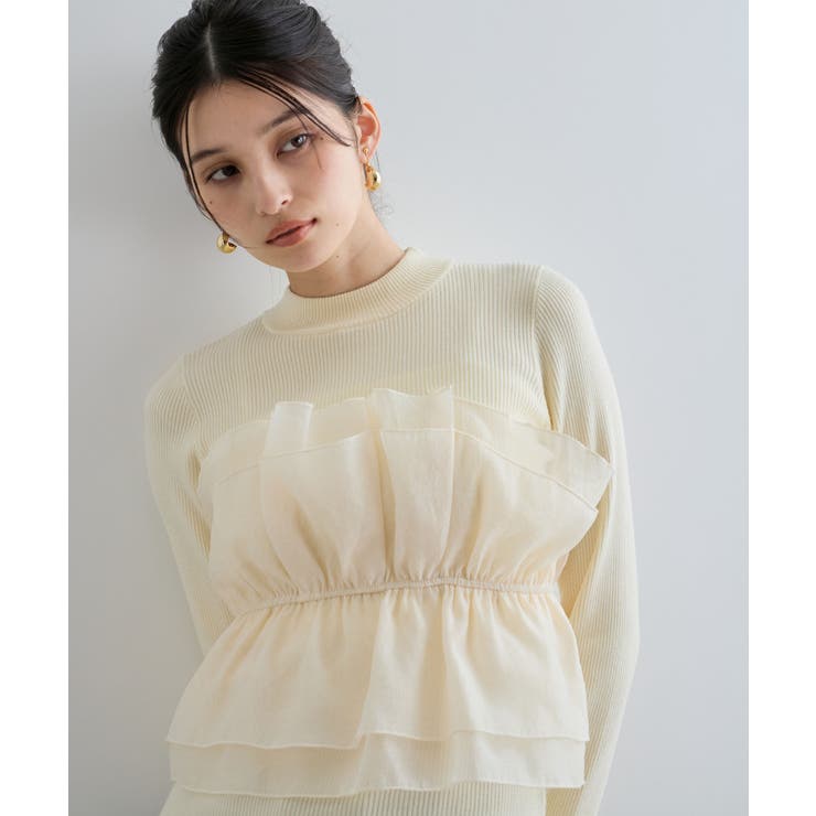 旬なレイヤードスタイルが叶う！ビスチェドッキングニット/洗える | VIS  | 詳細画像20 