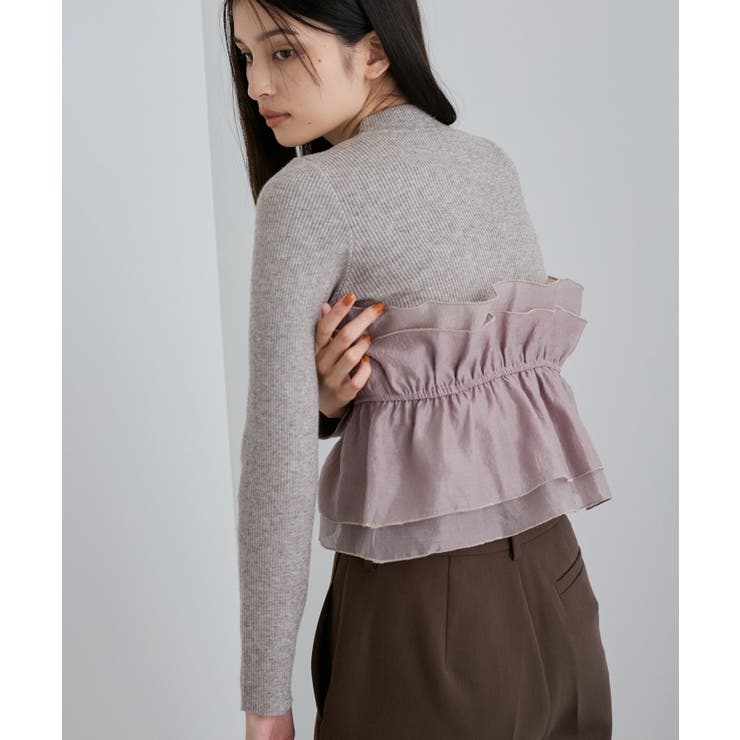 旬なレイヤードスタイルが叶う！ビスチェドッキングニット/洗える | VIS  | 詳細画像22 