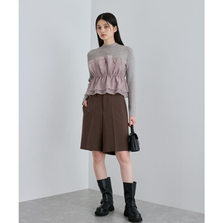 旬なレイヤードスタイルが叶う！ビスチェドッキングニット/洗える | VIS  | 詳細画像23 