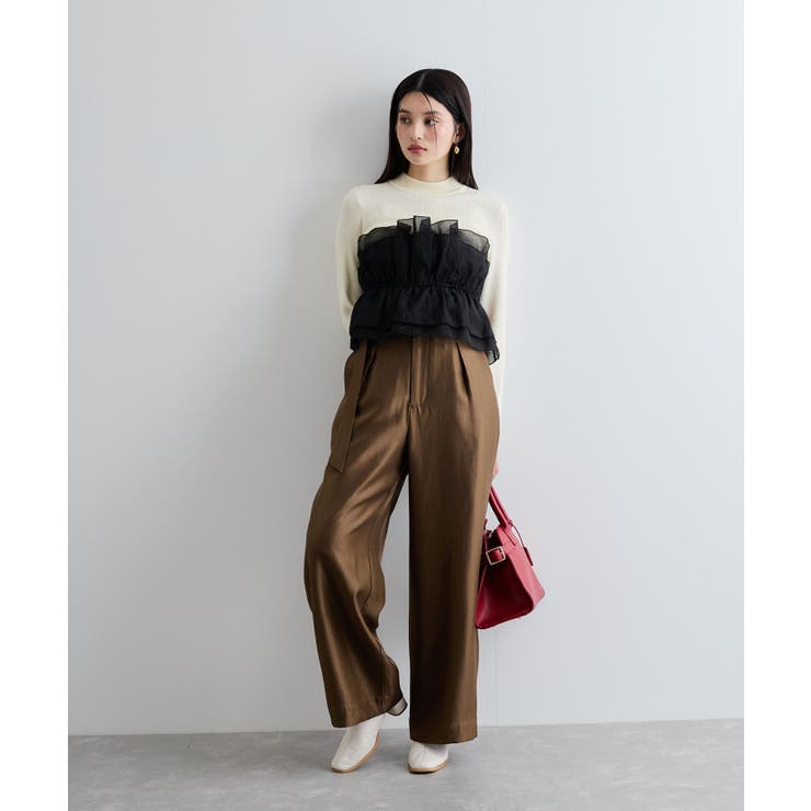 旬なレイヤードスタイルが叶う！ビスチェドッキングニット/洗える | VIS  | 詳細画像25 