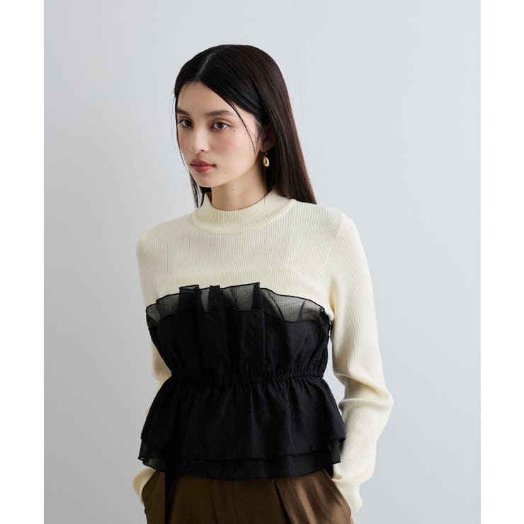 旬なレイヤードスタイルが叶う！ビスチェドッキングニット/洗える | VIS  | 詳細画像28 