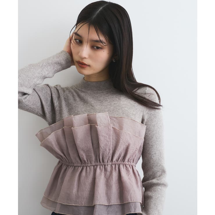 旬なレイヤードスタイルが叶う！ビスチェドッキングニット/洗える | VIS  | 詳細画像4 