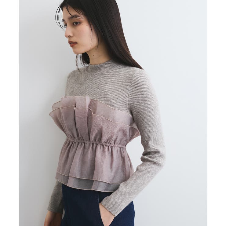 旬なレイヤードスタイルが叶う！ビスチェドッキングニット/洗える | VIS  | 詳細画像5 