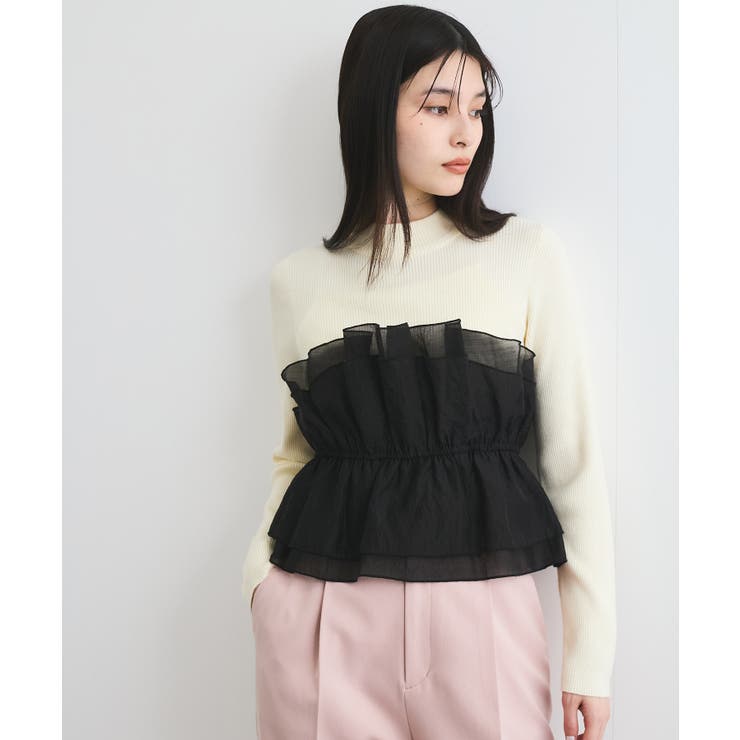 旬なレイヤードスタイルが叶う！ビスチェドッキングニット/洗える | VIS  | 詳細画像8 