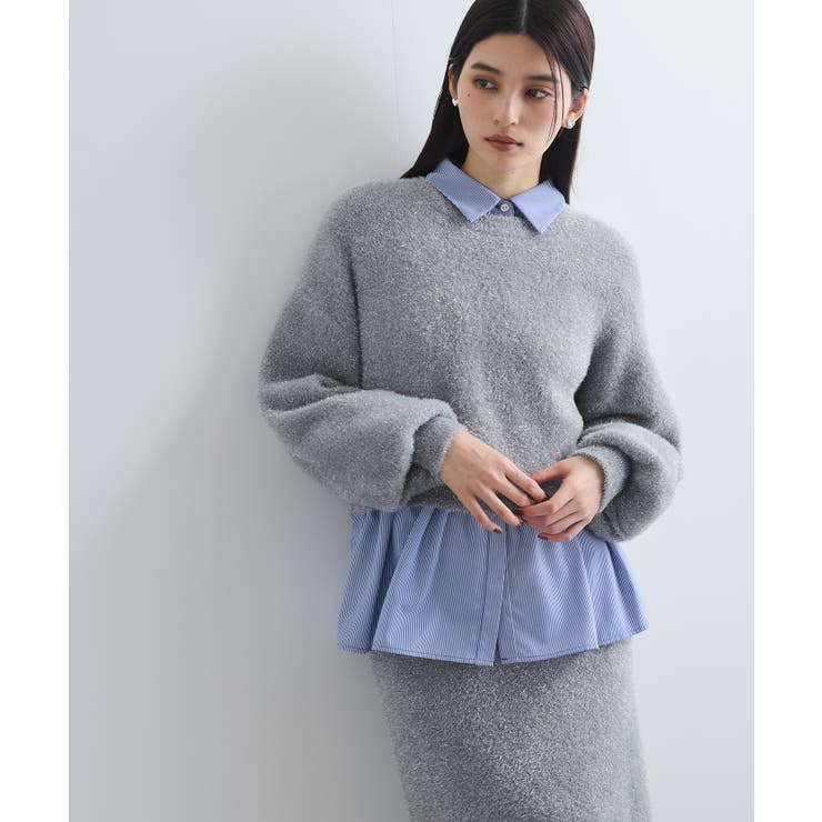 【セットアップ対応】ラメシャギーニットプルオーバー【静電気防止】 | VIS  | 詳細画像17 