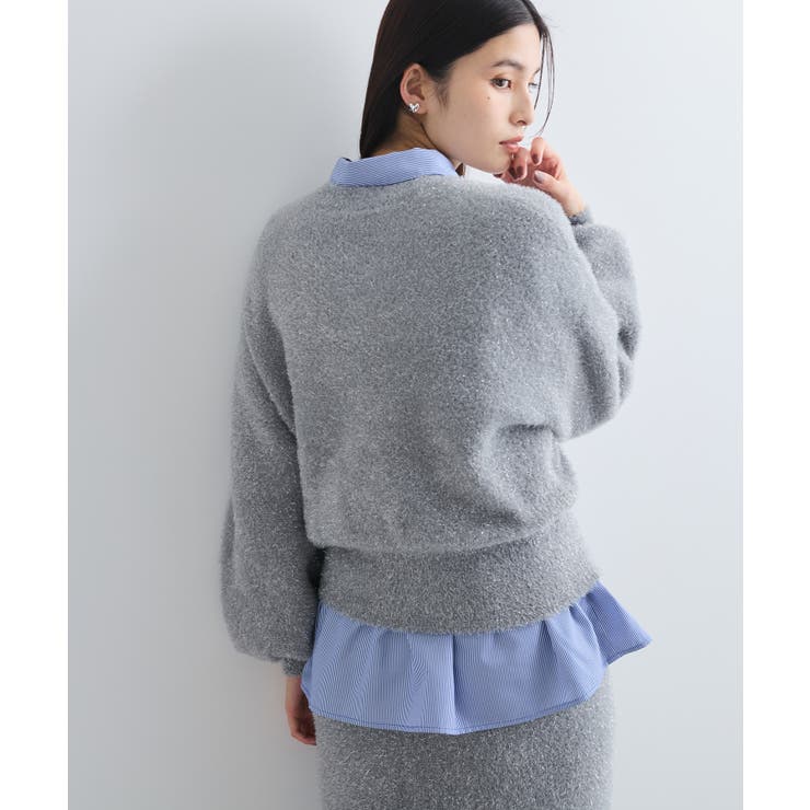 【セットアップ対応】ラメシャギーニットプルオーバー【静電気防止】 | VIS  | 詳細画像19 