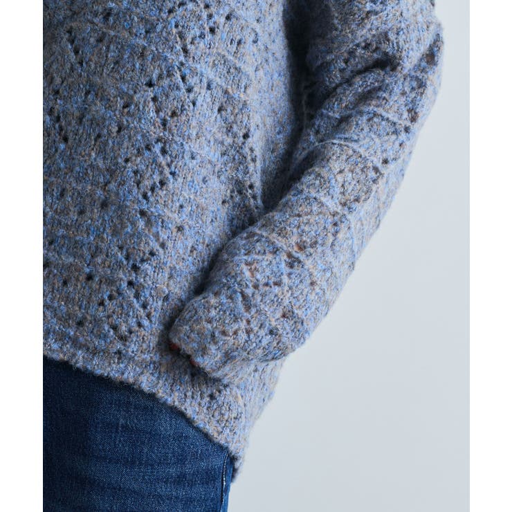 ミックスカラー深Vネックニット | VIS  | 詳細画像22 